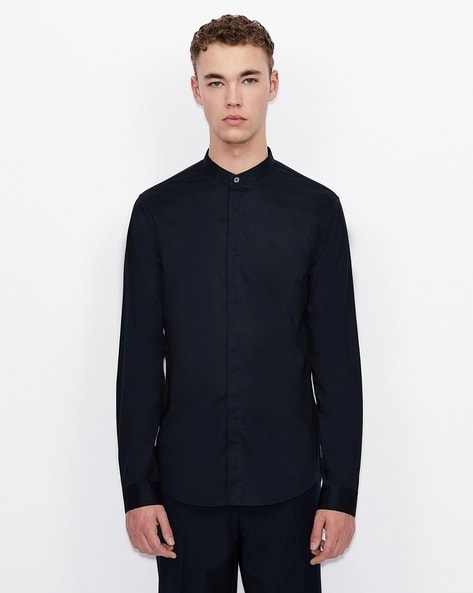 Mandarin collar shirt clearance h&m