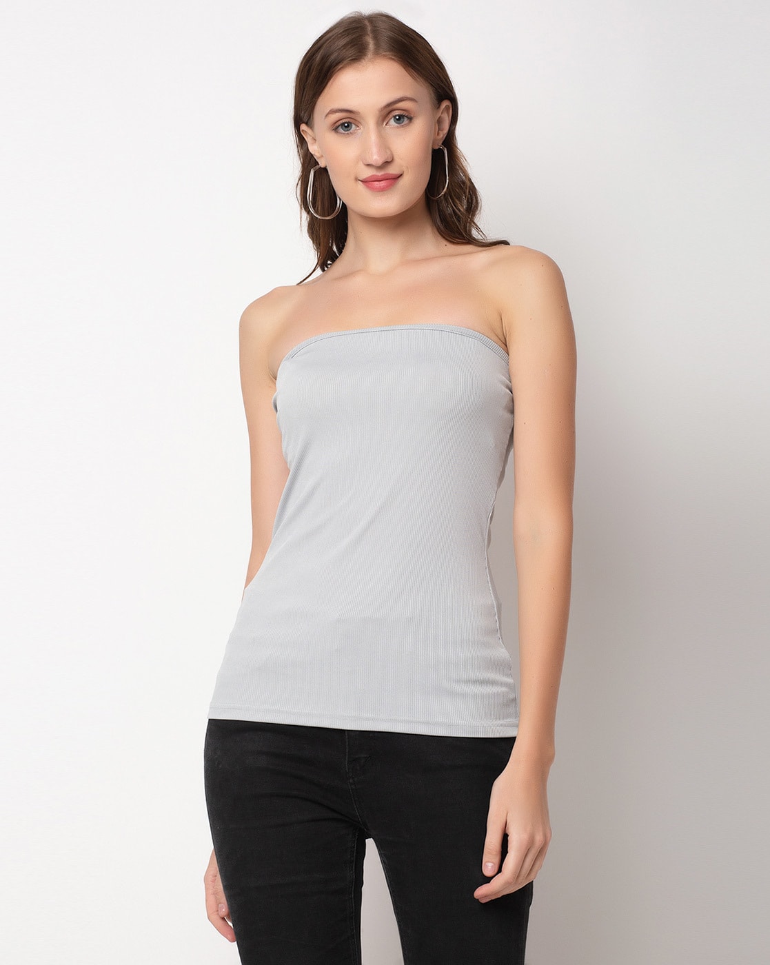 sleeveless shoulderless tops