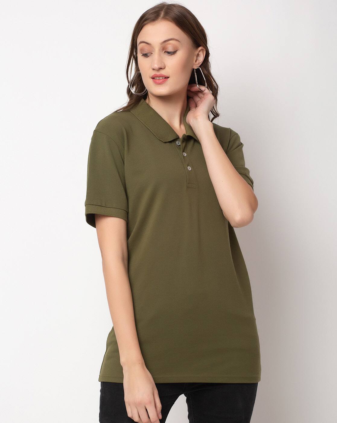 Buy Olive green Tshirts for Women by Door74 Online | Ajio.com
