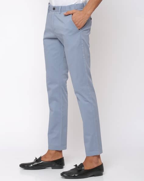 Buy Sky Blue Trousers \u0026 Pants for Men 