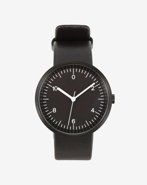 Unisex The Lip Leather Black and Purple Dial Watch | World of Watches