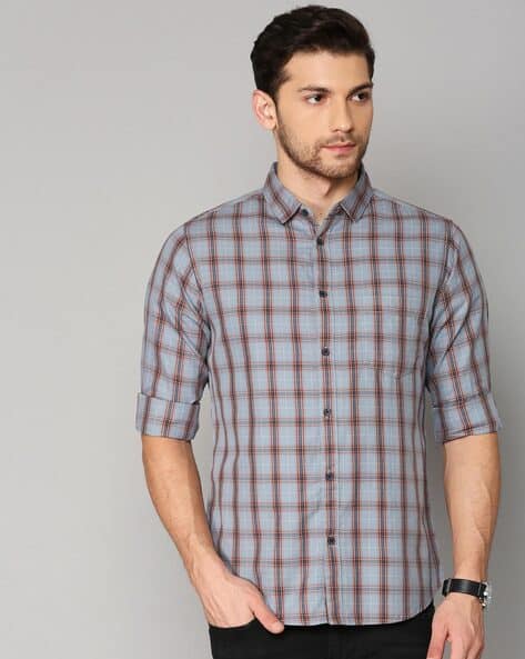 Buy Grey Shirts for Men by DENNISLINGO 
