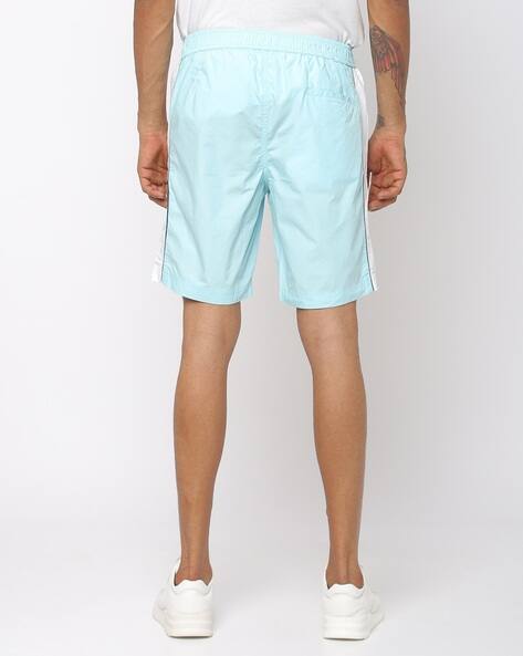 Panelled Shorts with Placement Print view 3