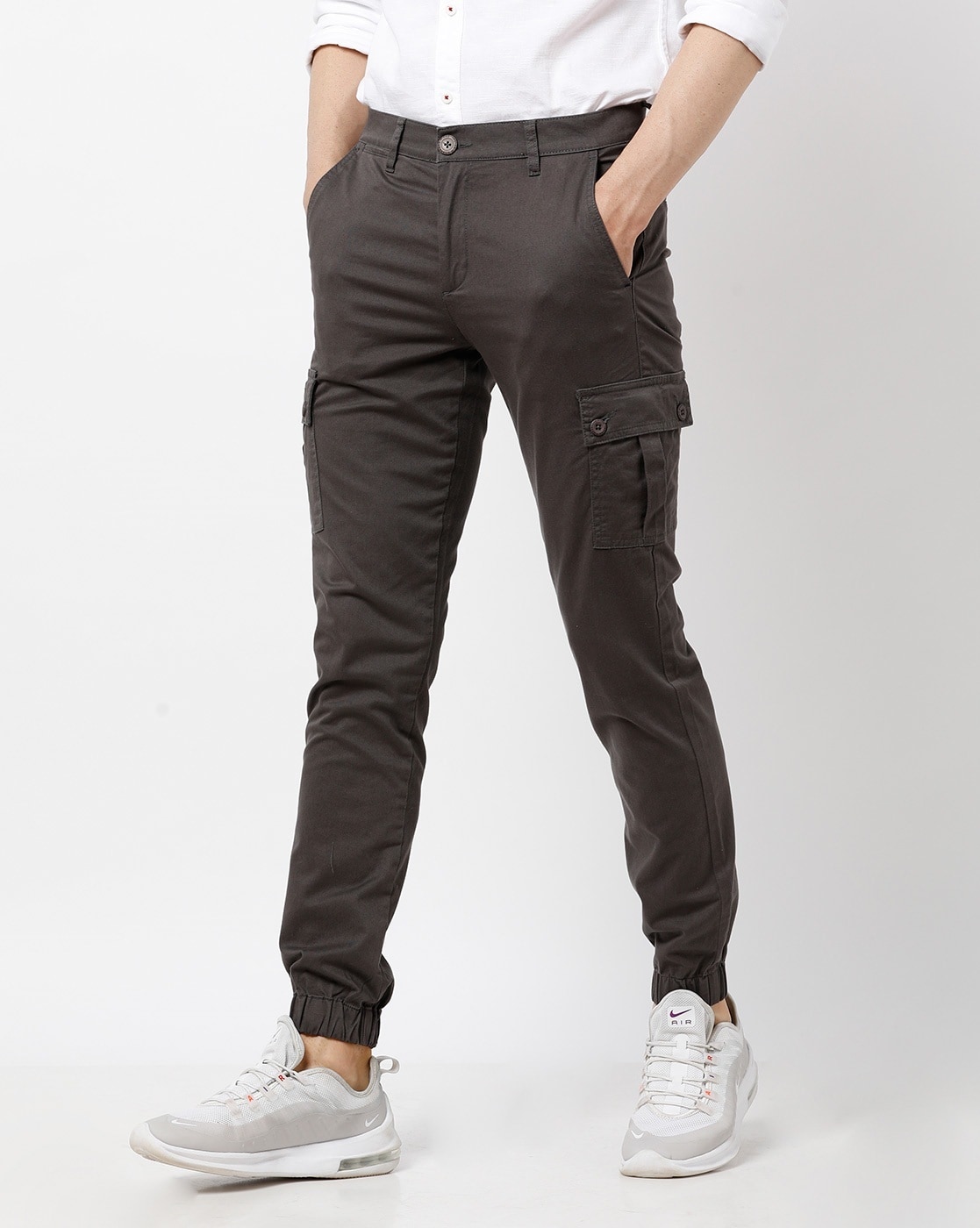 Buy HIGHLANDER Men Grey Slim Fit Cargos  Trousers for Men 8209403  Myntra