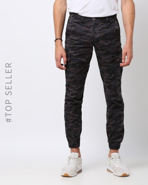 Slim Fit Camo Print Cargo Joggers