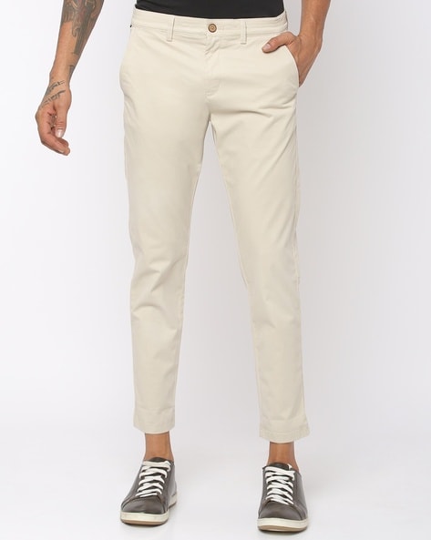 Buy Stone White Trousers  Pants for Men by NETPLAY Online  Ajiocom