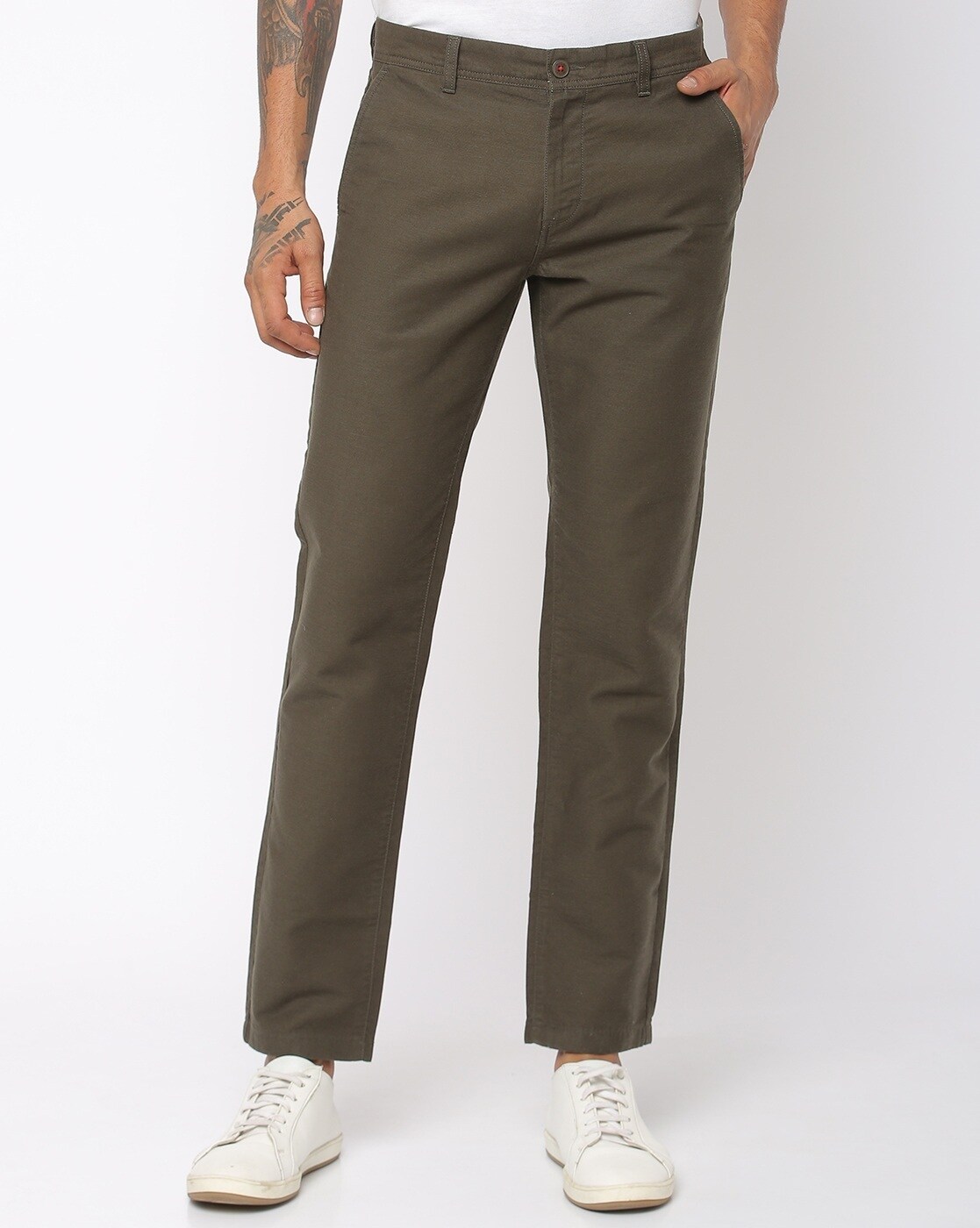 mens flat front chinos