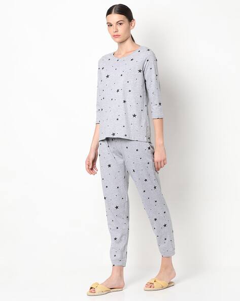 Buy Grey Night\u0026LoungeWearSets for Women 