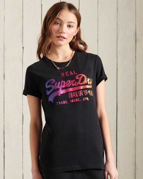 Buy Black Tshirts for Women by SUPERDRY Online