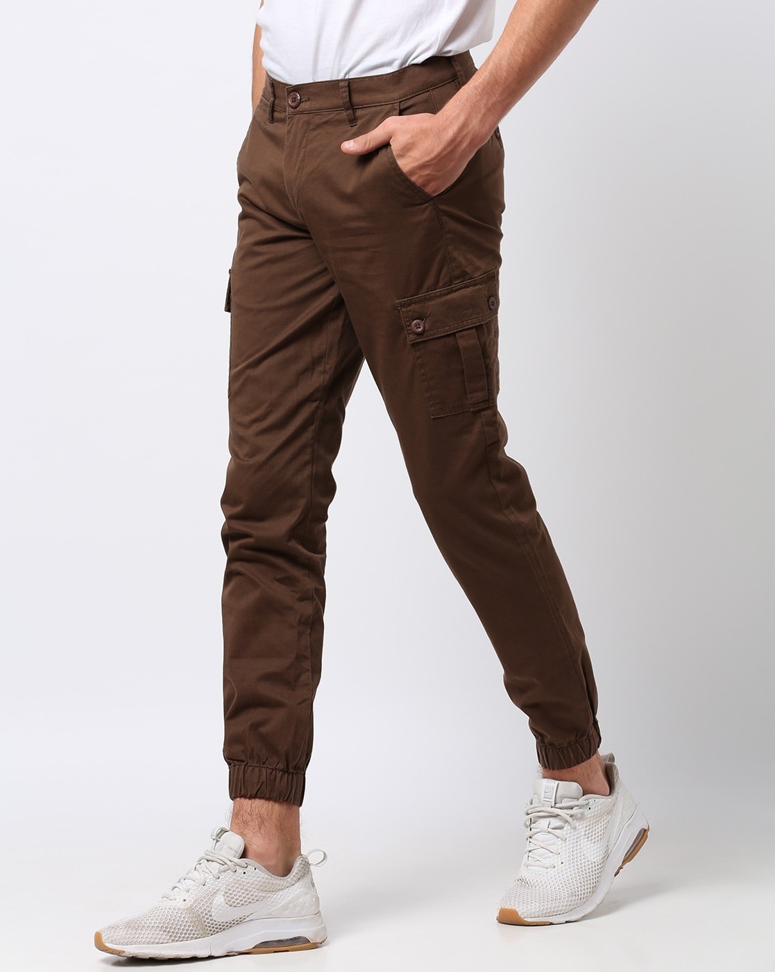 vergaan Imperial Haalbaar Buy Brown Trousers & Pants for Men by The Indian Garage Co Online | Ajio.com