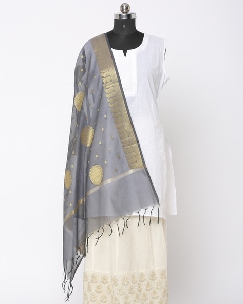 Woven Dupatta with Fringed Hemline Price in India