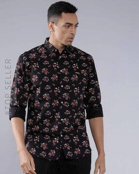 Floral collared shirt mens Clearance