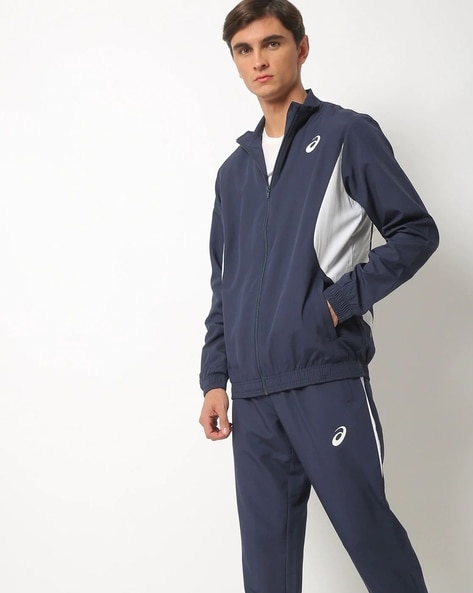 asics tracksuit blue