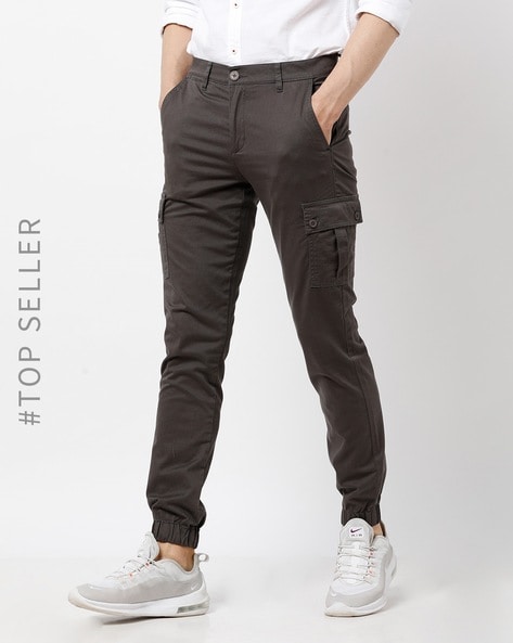 Buy Brown Slim Fit Solid Trousers for Men Online at Killer  499446