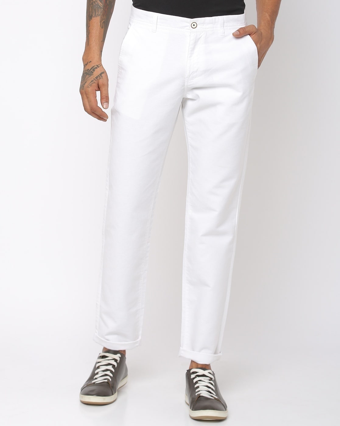 mens off white chinos