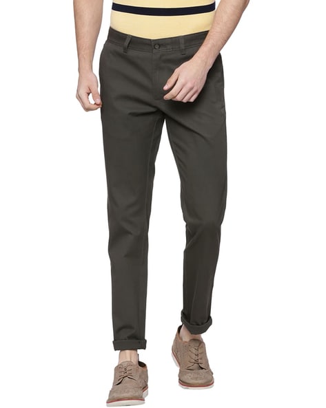 Basics Mid-Rise Slim Fit Trousers