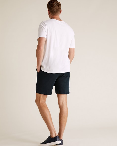 Pure Cotton Drawstring Jersey Shorts