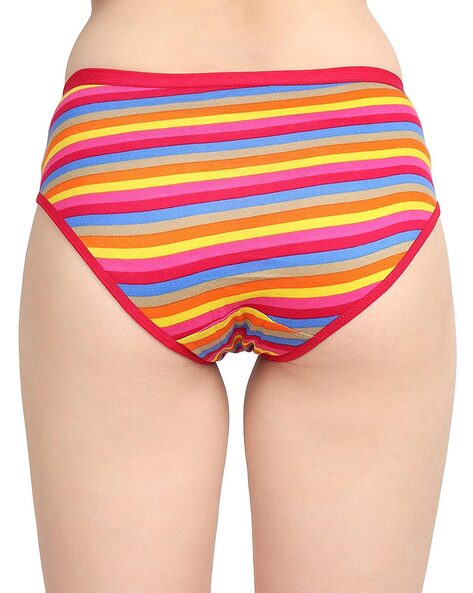 Buy VANILLAFUDGE Multicolor Cotton Panties for Women's (Pack of 3