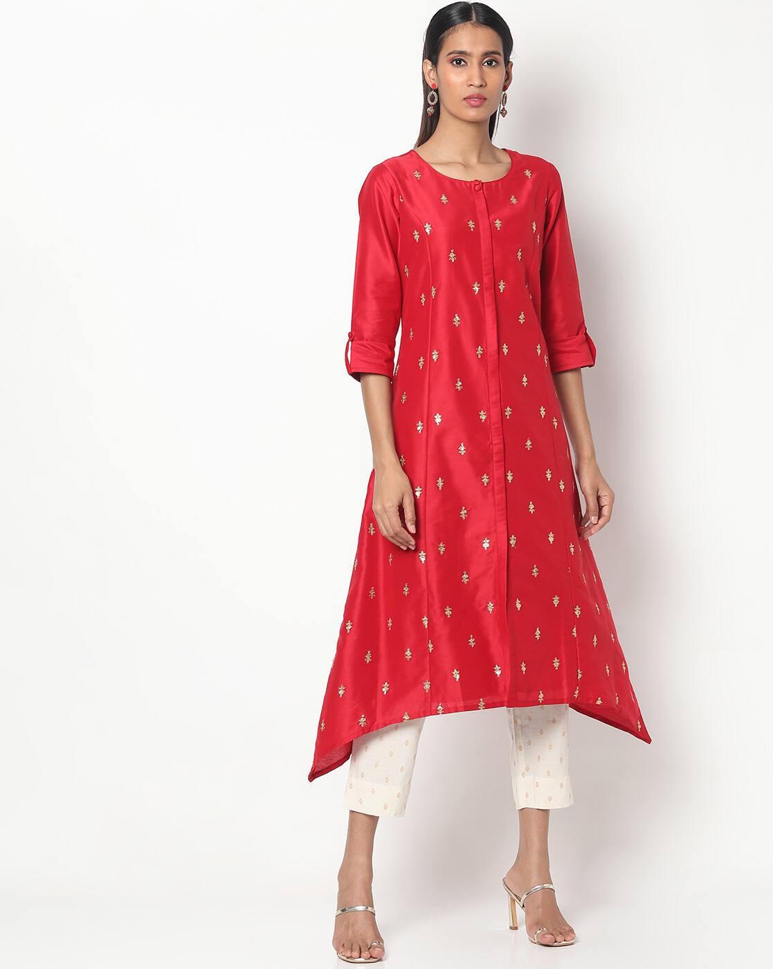 Buy Red Kurta-Bottom Set for Women by 