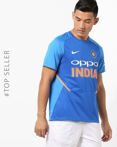 Adidas INDIA CRICKET ODI JSY M Men Cricket Jersey Blue