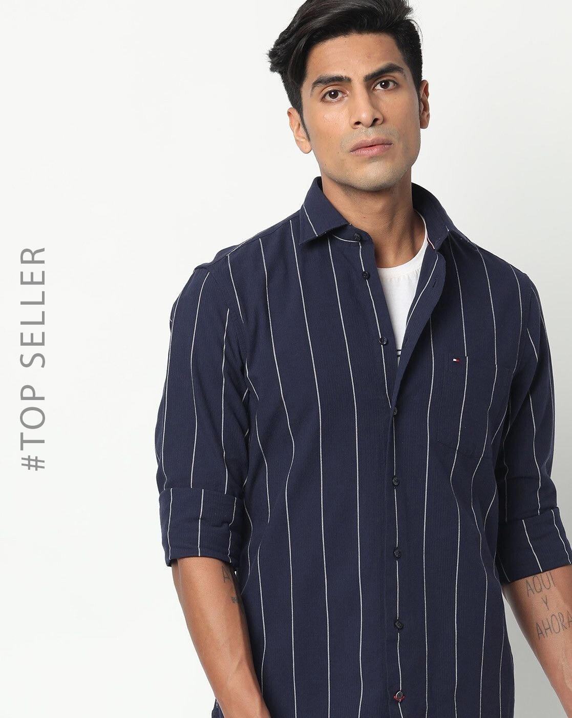 Tommy hilfiger vertical online striped shirt