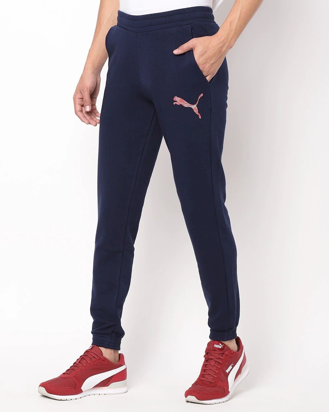 puma navy blue track pants