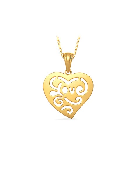 Gold hot sale valentine necklace