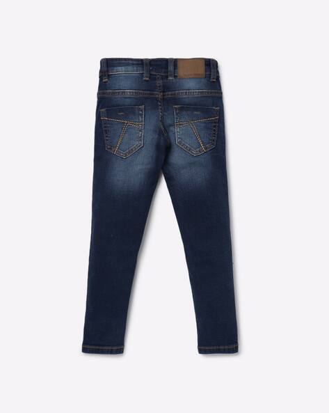Washed Jeans with Button Closure view 2