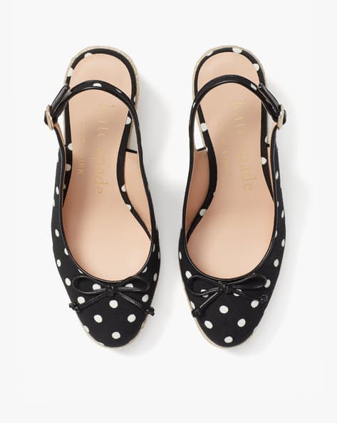 Polka-Dot Print Willy Slingback Pump Wedges