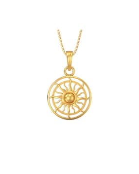 joyalukkas 22 KT Yellow Gold Sun Pendant-picture-21
