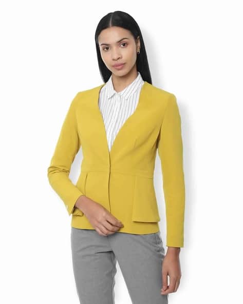 Blazer with Overlay Panel