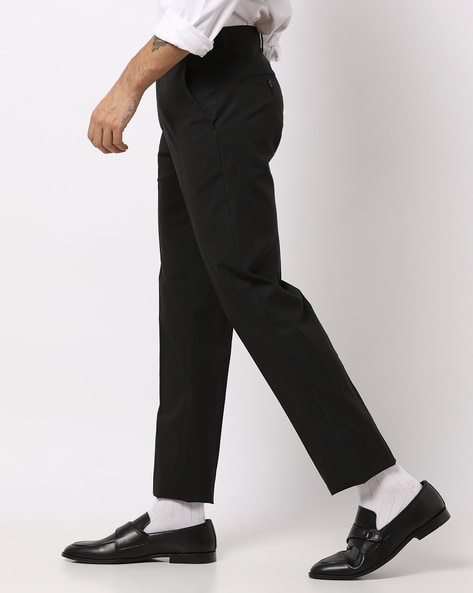 High Waisted Crop Trouser in Black – Maria McManus