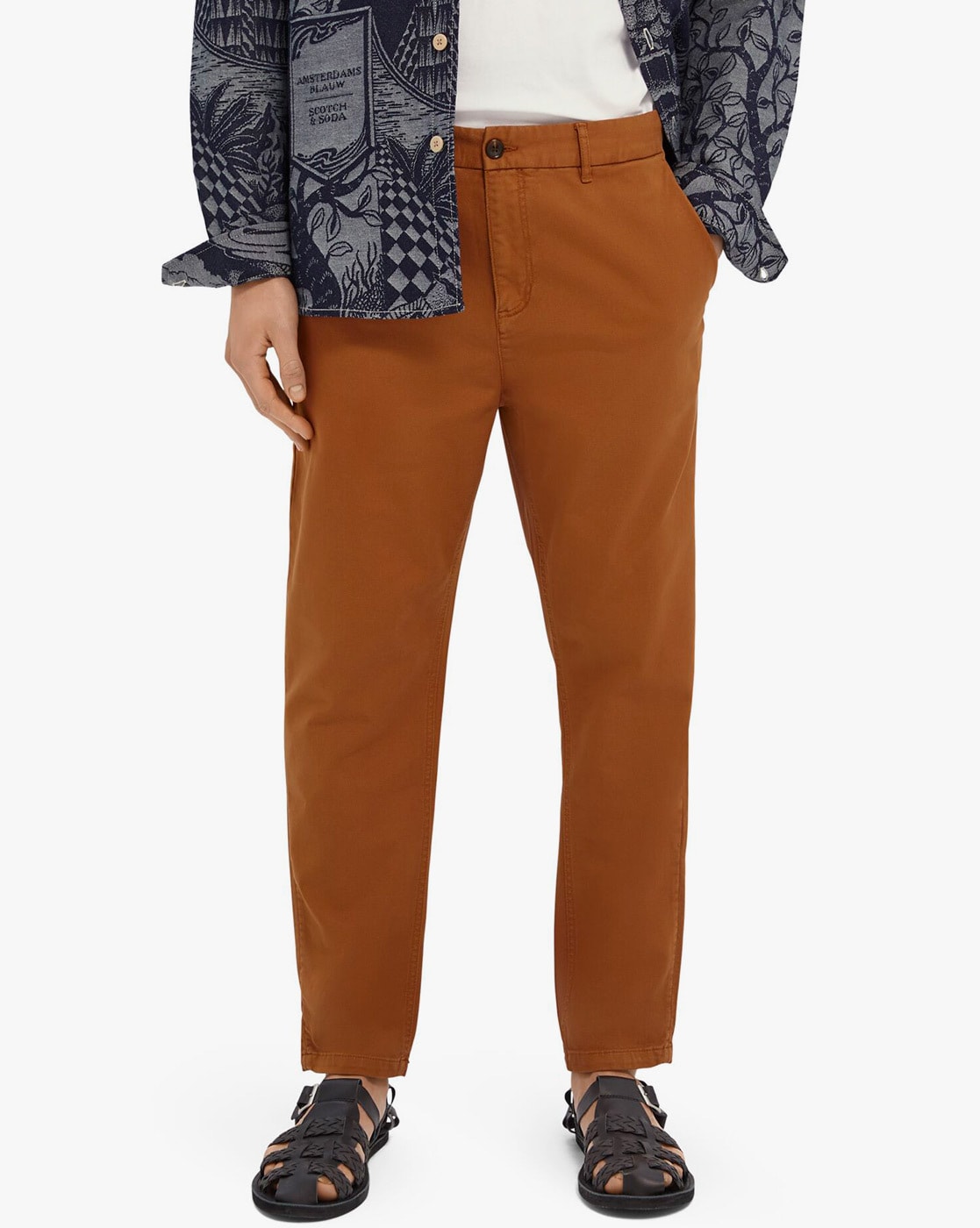 Buy Scotch & Soda Men's Slim Fit Casual Trousers (1248966_Beige_34) at  Amazon.in