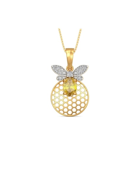 White gold bee deals pendant