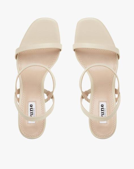Buy Beige Heeled Sandals for Women by 