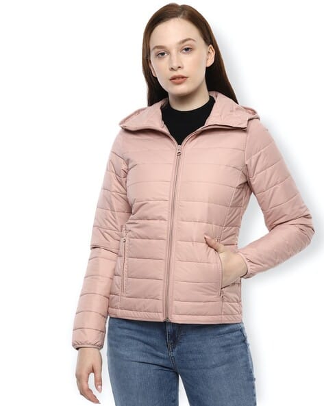 Padded Zip-Front Hoodie