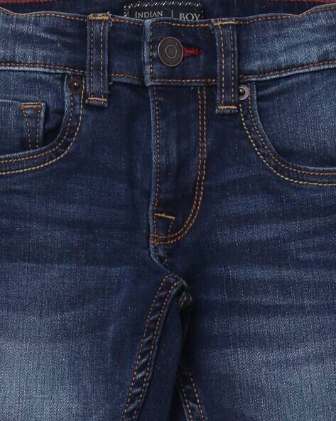 Washed Jeans with Button Closure view 3