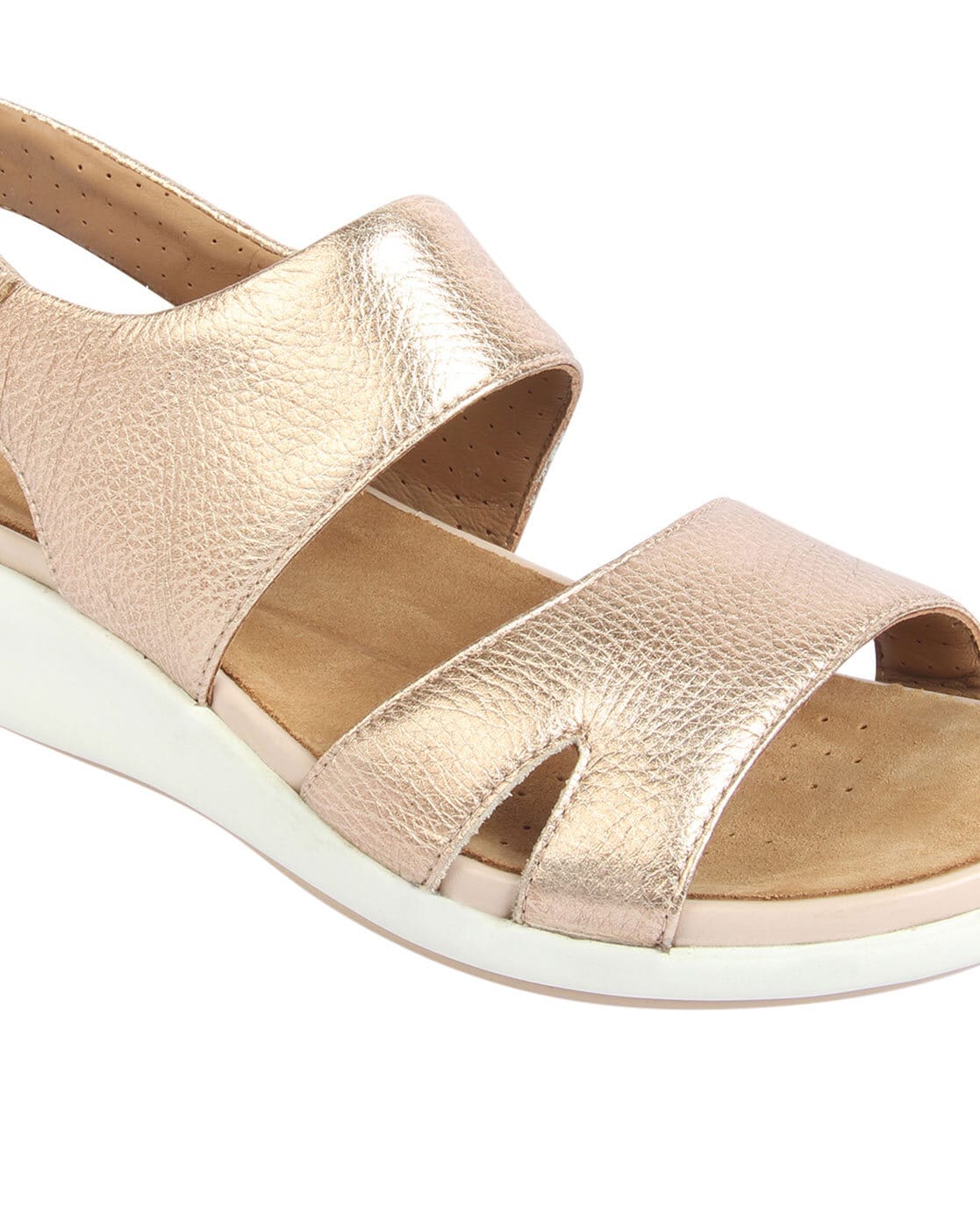 clarks sandals rose gold