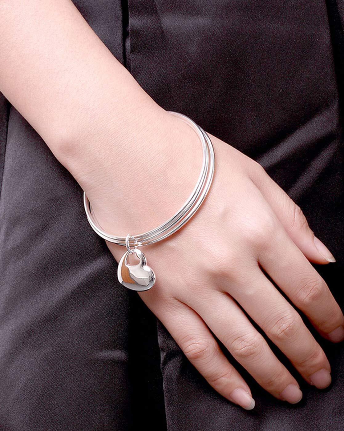 Peora Multi Color Baltic Amber Open Leaf Bangle Bracelet in Sterling Silver  | Bangles, Bangle bracelets, Silver