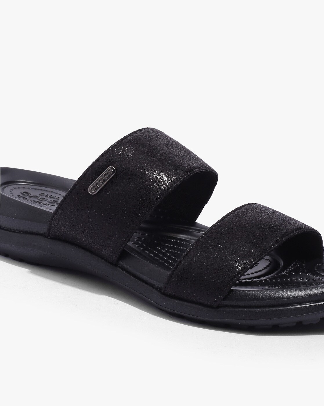 CROCS Dual Comfort Black Wedges Sandals 10W | Black wedges sandals, Black  wedges, Wedge sandals