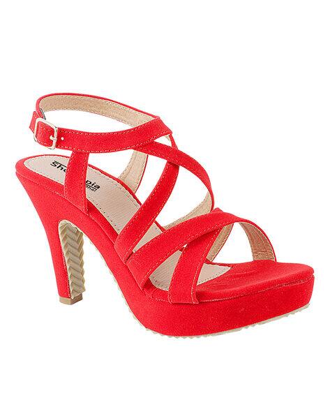 Buy Red Heeled Sandals for Women by 