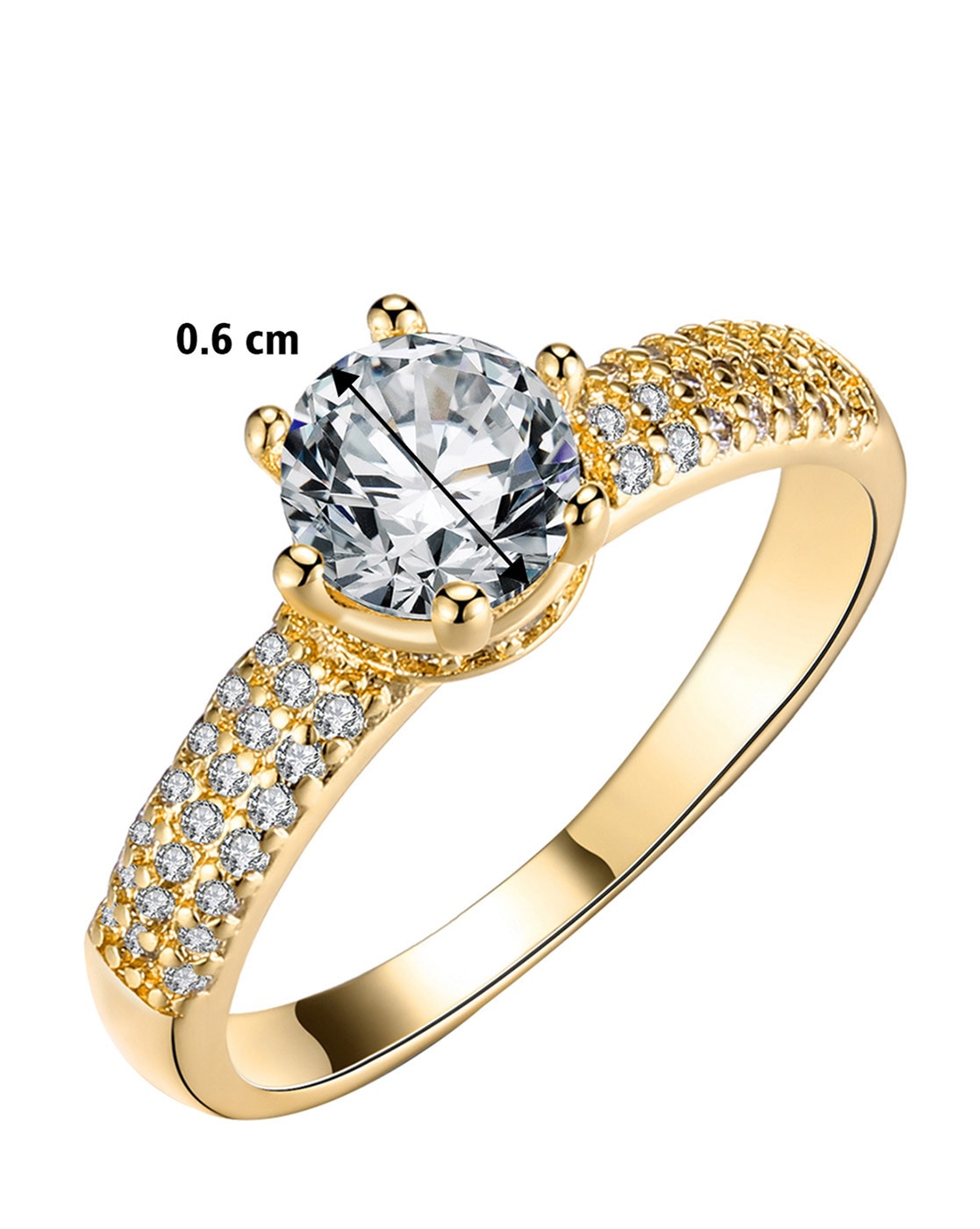 CC Rings for Men Luxury Fashion Jewelry 24K Gold Plated Ring Cubic Zirconia  Brid | eBay