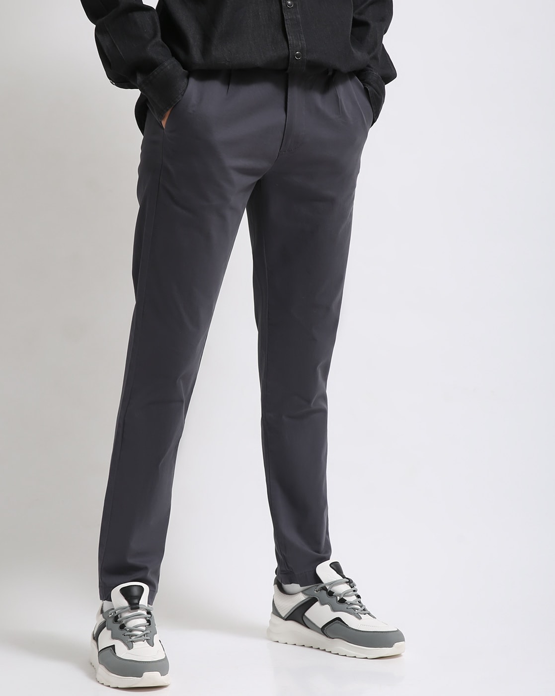 Buy Grey Trousers & Pants for Men by ALTHEORY Online