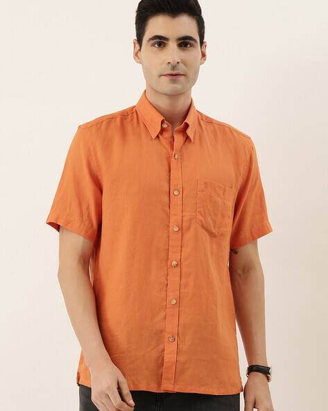 Orange Shirts for Men by Burnt Umber 
