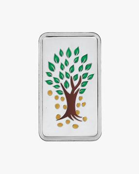 999.9 Silver 10 G Kalpataru Tree Colour Bar