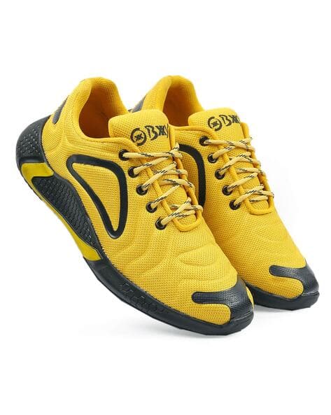 Panelled Lace-Up Running Shoes