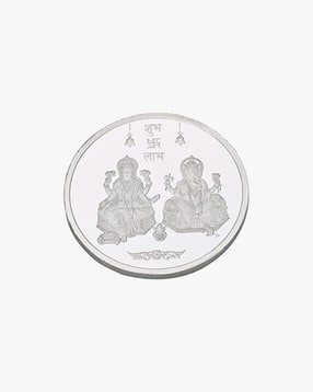 Kundan 20 G 999 Silver Lakshmi Ganesh Precious Coin