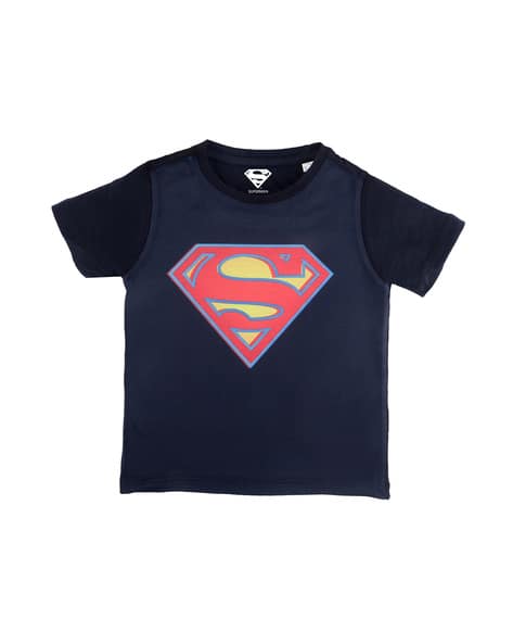 Buy Navy Blue Tshirts for Boys by Superman Online