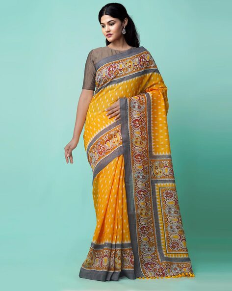 Buy Handloom Best quality soft cotton Sambalpuri designer printed Saree  with running blouse Online In India At Discounted Prices