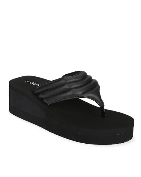 Truffle collection T-strap Slip-On Wedges